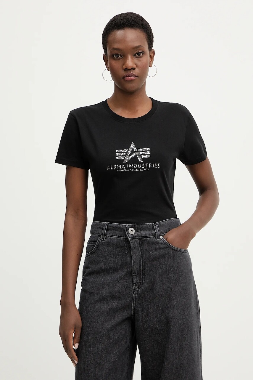 Bavlnené tričko Alpha Industries Basic BL Mirror Leo W