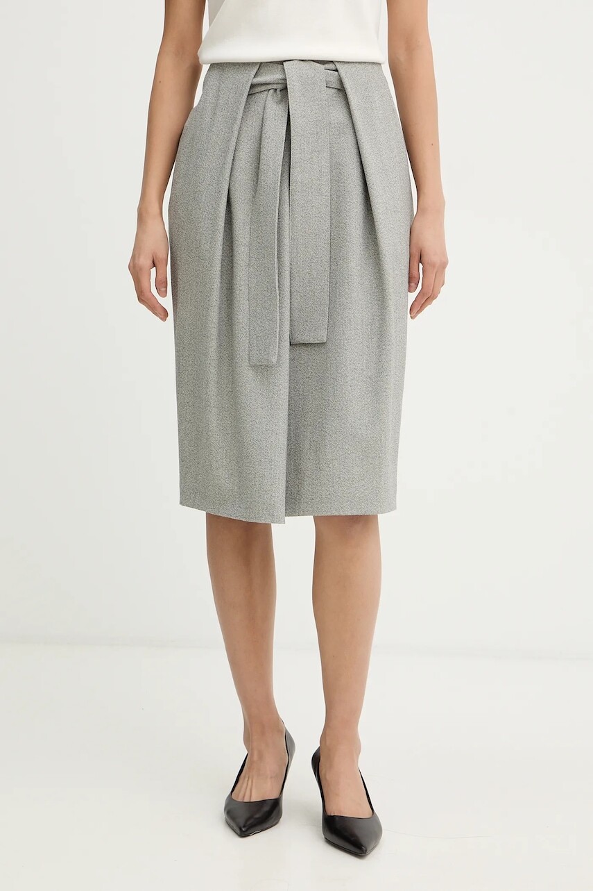 Sukňa s prímesou vlny BOSS Vakava