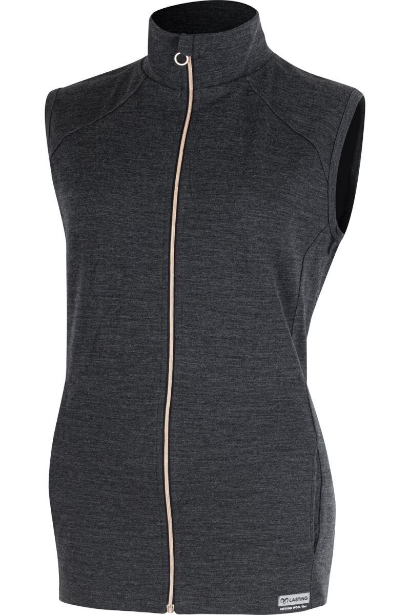 Lasting dámska merino vesta WESA šedá Veľkosť: XS 8595067916767