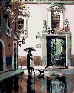 Maľovanie podľa čísel – Lúčenie pred bránou, 80 × 100 cm, bez rámu a bez napnutého plátna