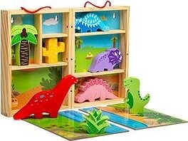 Bigjigs Toys Škatuľka na hranie s dinosaurami