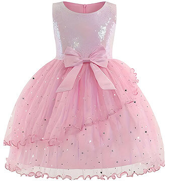 Princess Rozprávkové šaty veľ. 122 – Ružové s flitrami