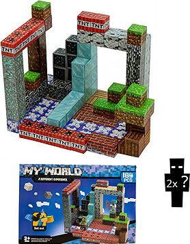 Toybit Magnetická stavebnica Minecraft XL Diamond TNT Redstone 184 ks