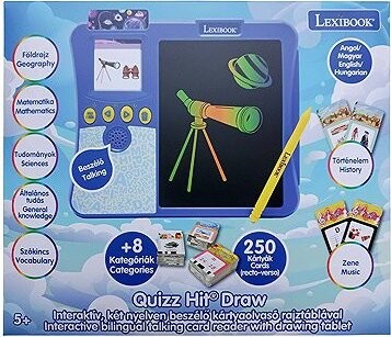 Lexibook dvojjazyčná maďarsko-anglická interaktívna čítačka s kresliacou tabuľkou a 200 vzdelávacími