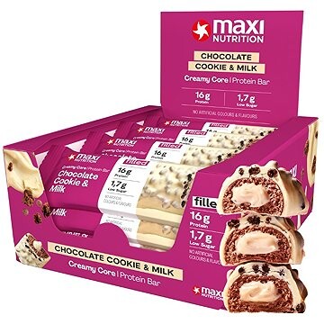 MaxiNutrition Creamy Core Protein Bar Chocolate Cookie & Milk 12× 45 g