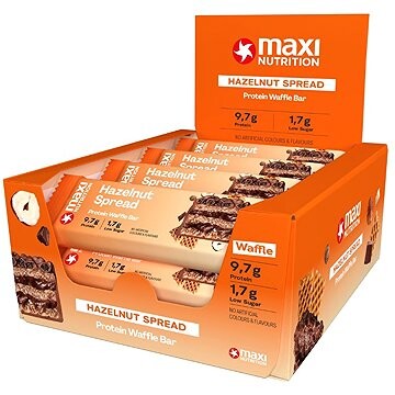 MaxiNutrition Waffle protein bar hazelnut spread 12× 39 g