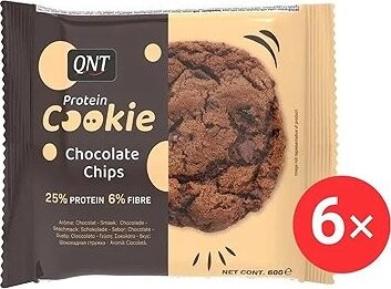 QNT Protein Cookie 6× 60 g, Chocolate Chips