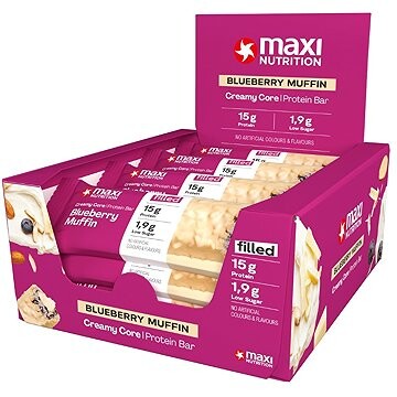 MaxiNutrition Creamy Core Protein Bar blueberry muffin 12× 45 g