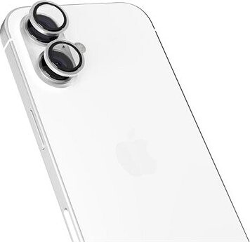 Epico hliníkové ochranné sklo na šošovky fotoaparátu pre iPhone 16/16 Plus – biela