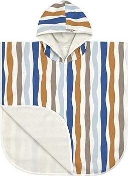 Lässig Beach Poncho vlny blue/nature