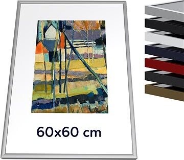 THALU Kovový rám 60 × 60 cm Strieborná matná