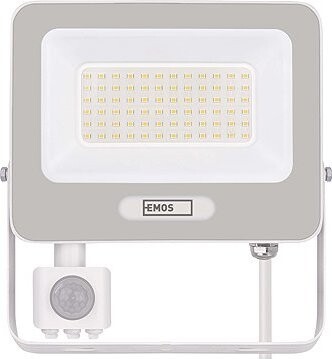 EMOS GLARO s pohybovým čidlem, 50 W, bílý, IP54, 5000 lm, neutrální bílá