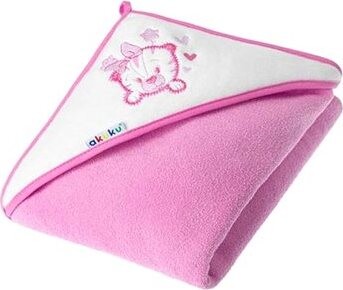 AKUKU detská osuška 100 × 100 cm ružová s tigríkom