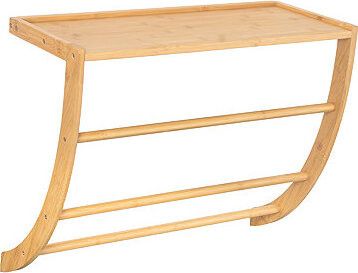 Nástenná polica, masív bambus prírodný odtieň