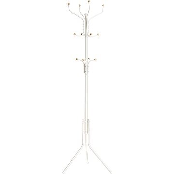 Songmicks Stojanový vešiak klasický biely 44 × 44 × 182 cm