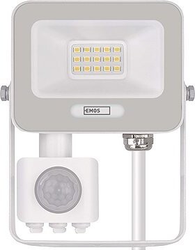 EMOS GLARO s pohybovým čidlem, 10 W, bílý, IP54, 1000 lm, neutrální bílá