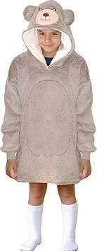Cozy Noxxiez Medveď – hrejivá televízna mikinová deka 7 – 12 rokov