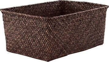 Compactor úložný ručne pletený košík KITO, dymovo hnedý