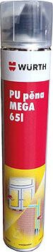 Würth 1K PU pistolová montážní pěna Mega 1000 ml