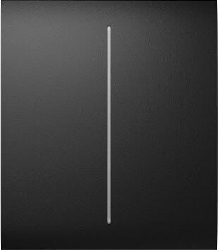 Ajax CenterButton (2-gang) – Stredové dvojtlačidlo, čierny