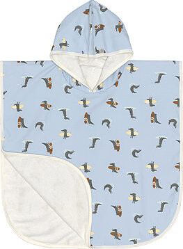 Lässig Beach Poncho crocodile sky blue