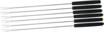 Fackelmann Fondue sada vidličiek 6 ks, antikoro, 250 mm, s farebnou koncovkou