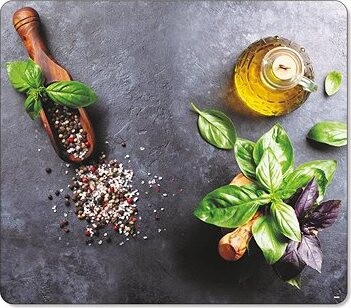 KESPER Multifunkčná sklenená doska Bazalka 56 × 50 × 1,4 cm