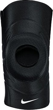 Nike Kompresná ortéza na koleno s otvoreným jabĺčkom – čierno-biela, veľkosť MD