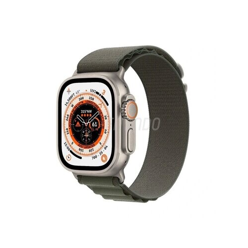 Apple Watch Ultra GPS + Cellular 49mm Titanium Case with Green Alpine Loop - M - Trieda B