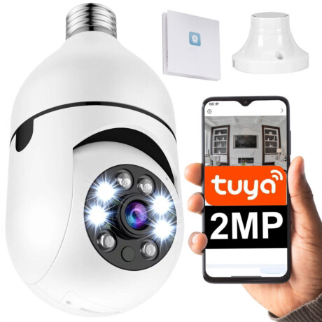 MG panoramatická kamera v žiarovke 2Mpx WiFi IP, biela