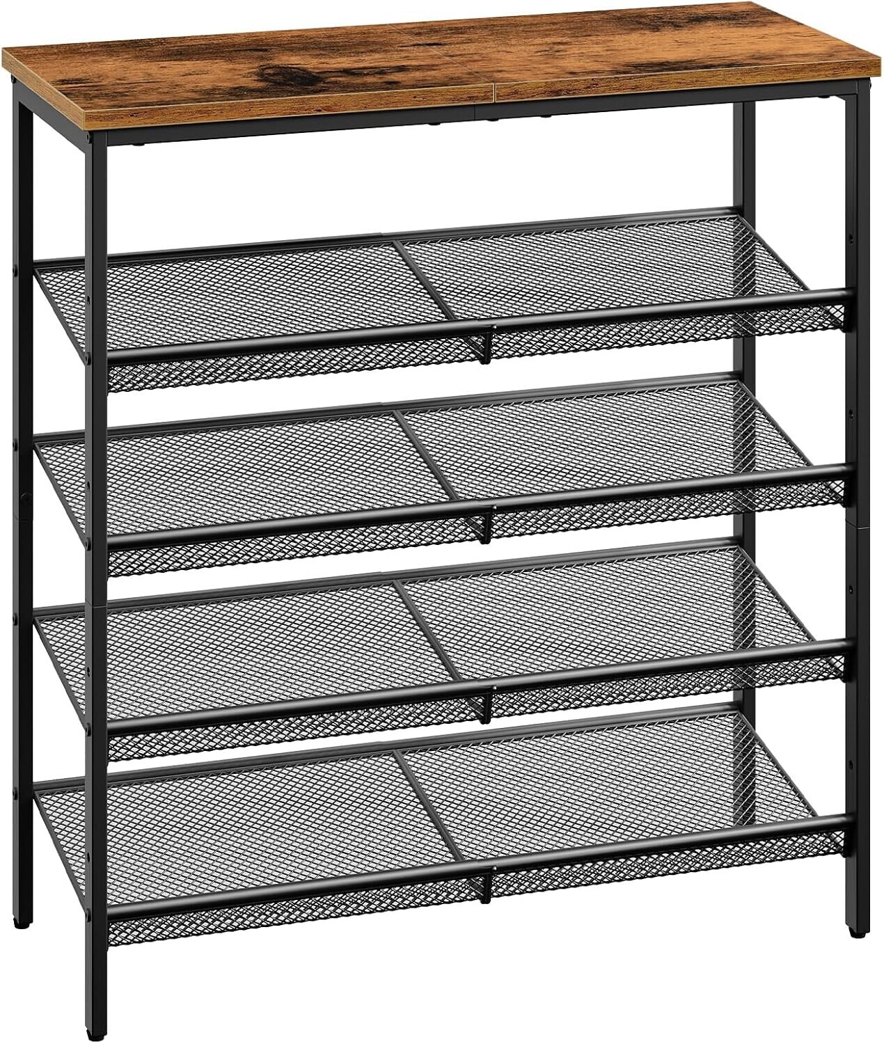 Botník Vasagle Melas 81 cm černý/hnědý