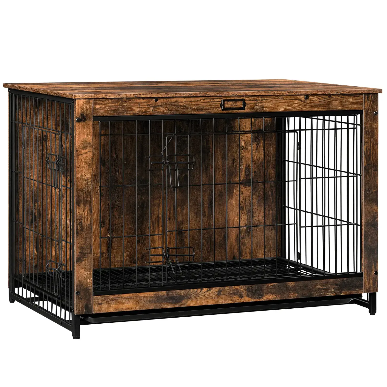 Klec pro psa Vasagle Kalira 98 cm hnědá/černá