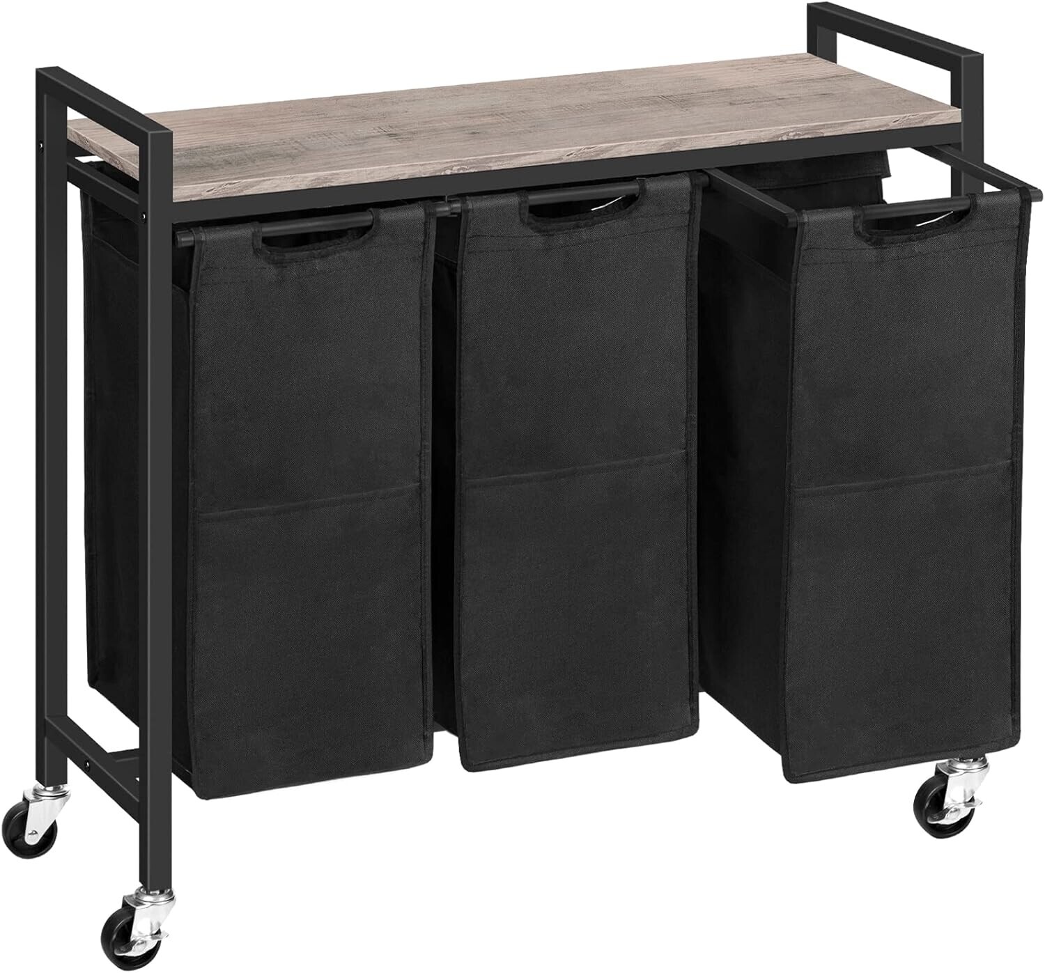 Koš na prádlo Vasagle Pietro 119 l šedý/černý