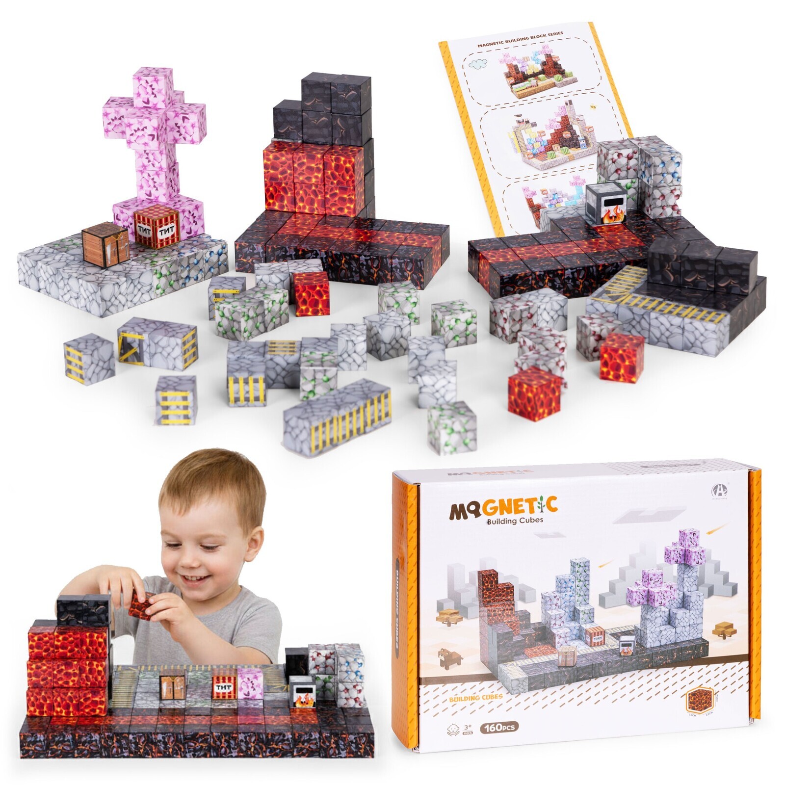 Magnetická stavebnice 160 ks SUSANA vícebarevná