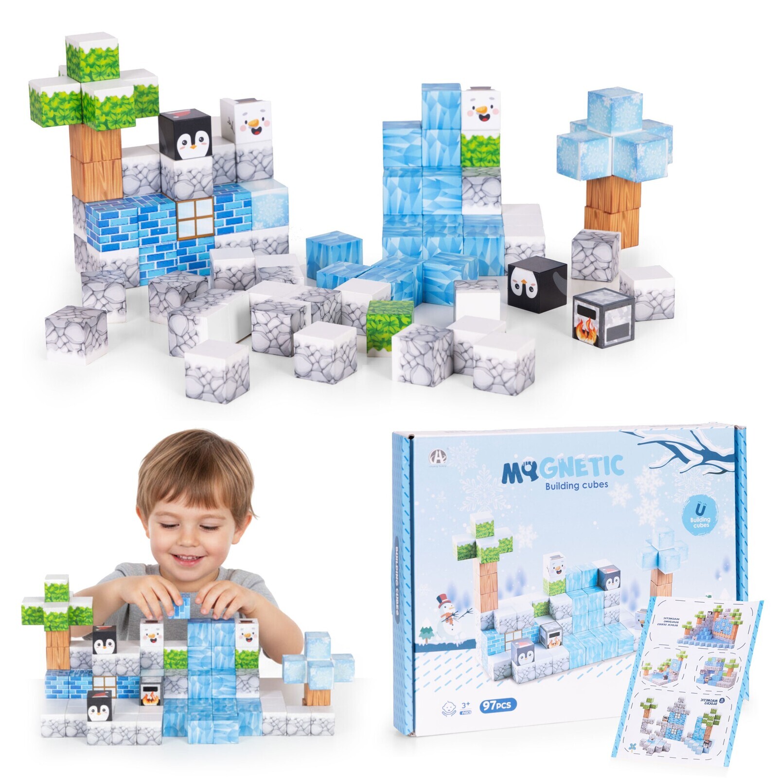 Magnetická stavebnice 97 ks COLDIE vícebarevná