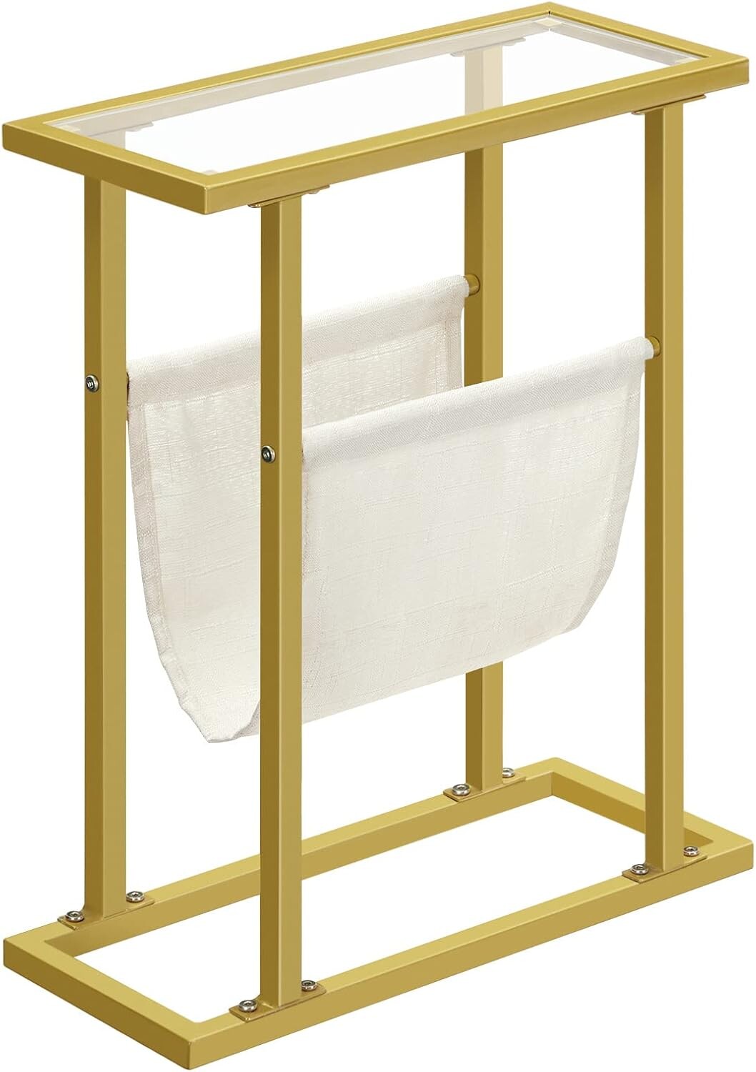 Odkládací stolek Vasagle Fido 40 cm zlatý/čirý