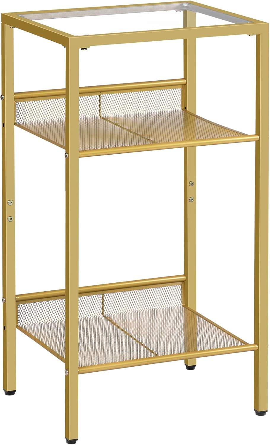 Odkládací stolek Vasagle Nortia 40 cm čirý/zlatý