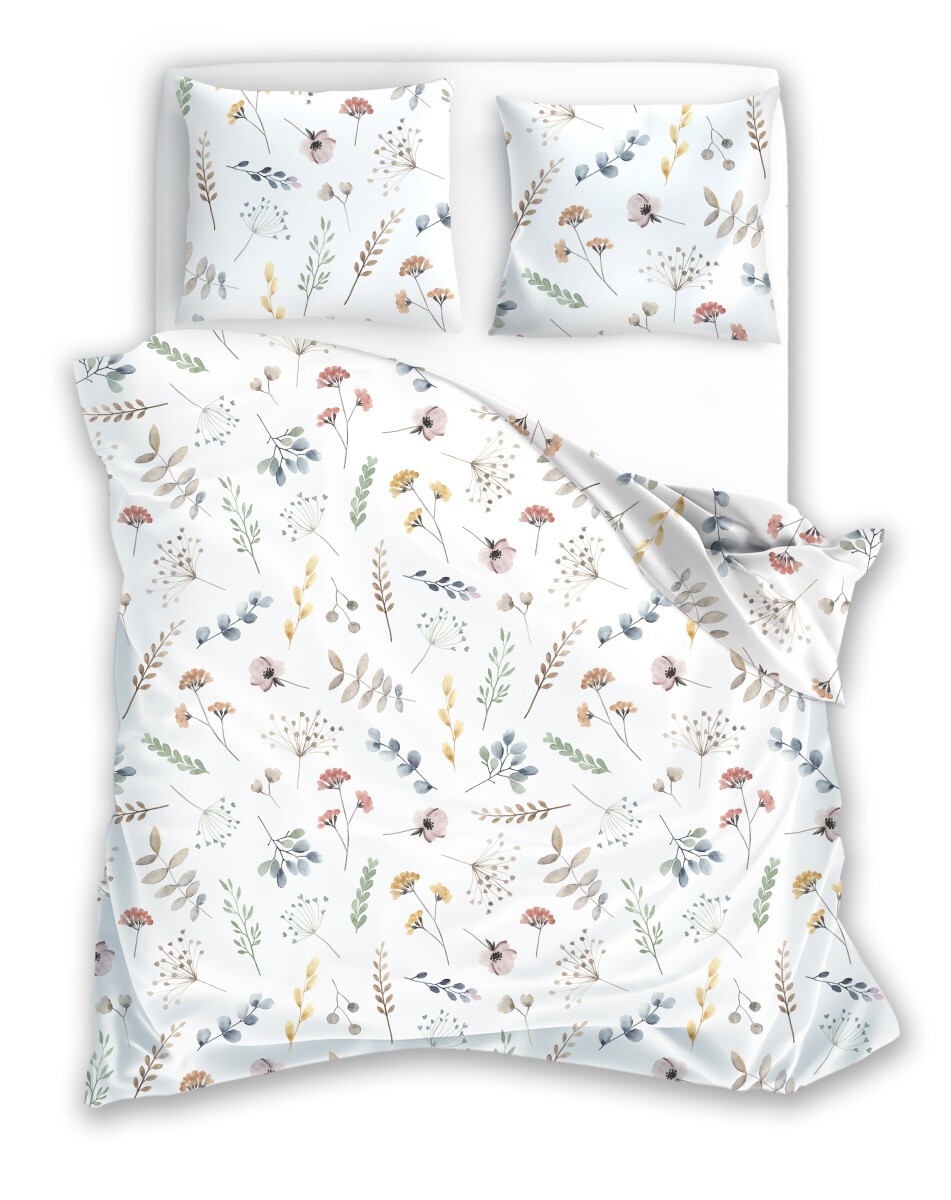 Povlečení z mikrovlákna 022 HARMONY 160x200 cm + 2x 70x80 cm bílé