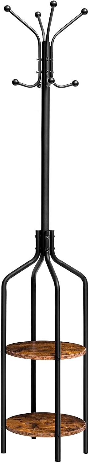 Předsíňový věšák Vasagle Baty černý/hnědý