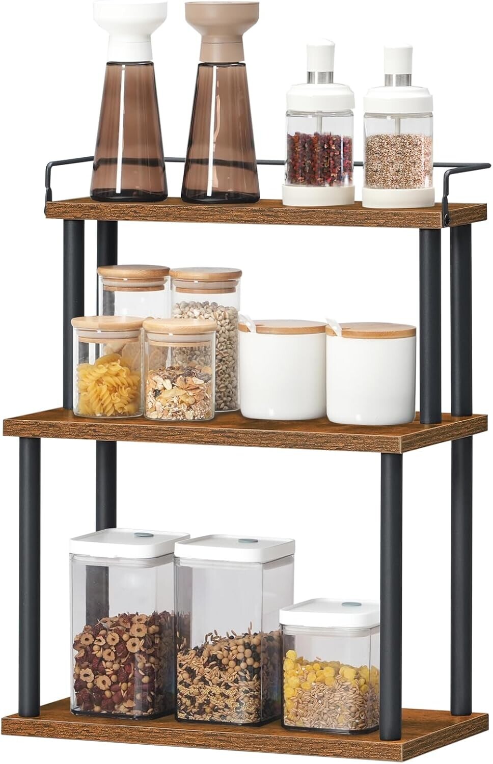 Stolní kuchyňský regál Vasagle Felaro 38 cm černý/hnědý