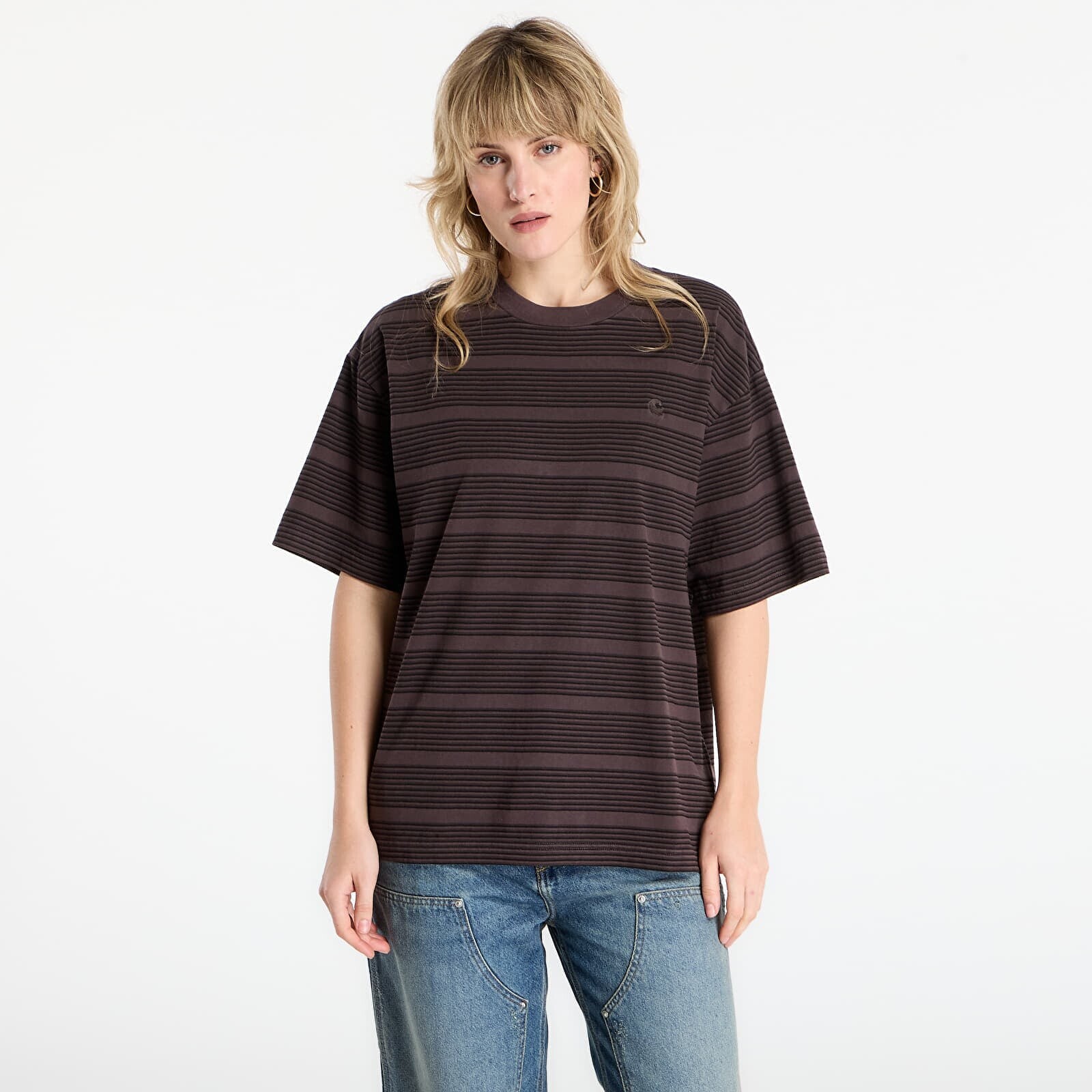 Tričko Carhartt WIP S/S Hanson T-Shirt UNISEX Hanson Stripe/ Palisander S