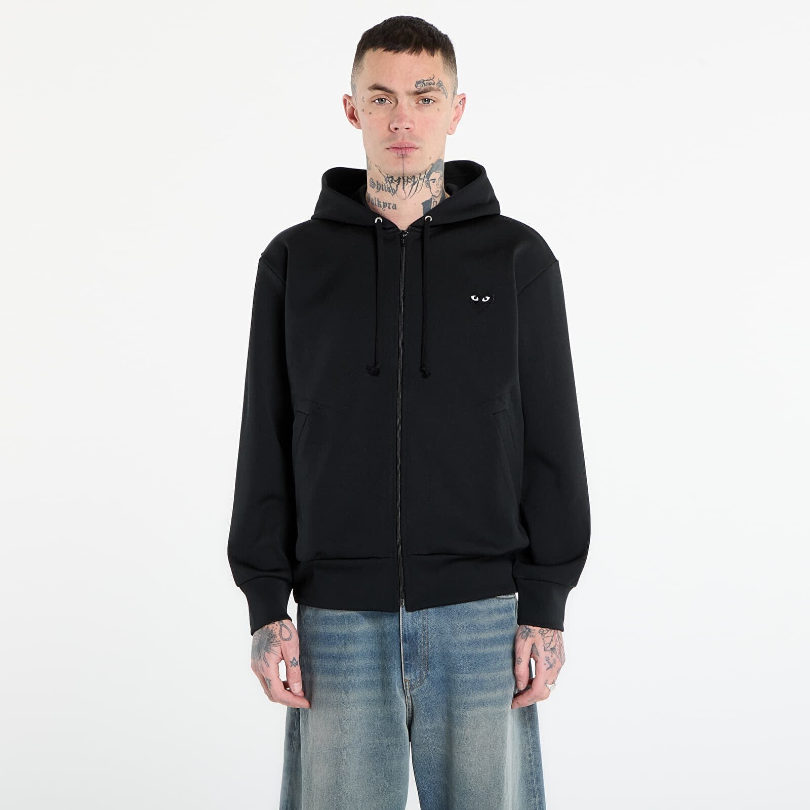 Mikina Comme des Garçons PLAY Sweatshirt Black Emblem Knit UNISEX Black XXS