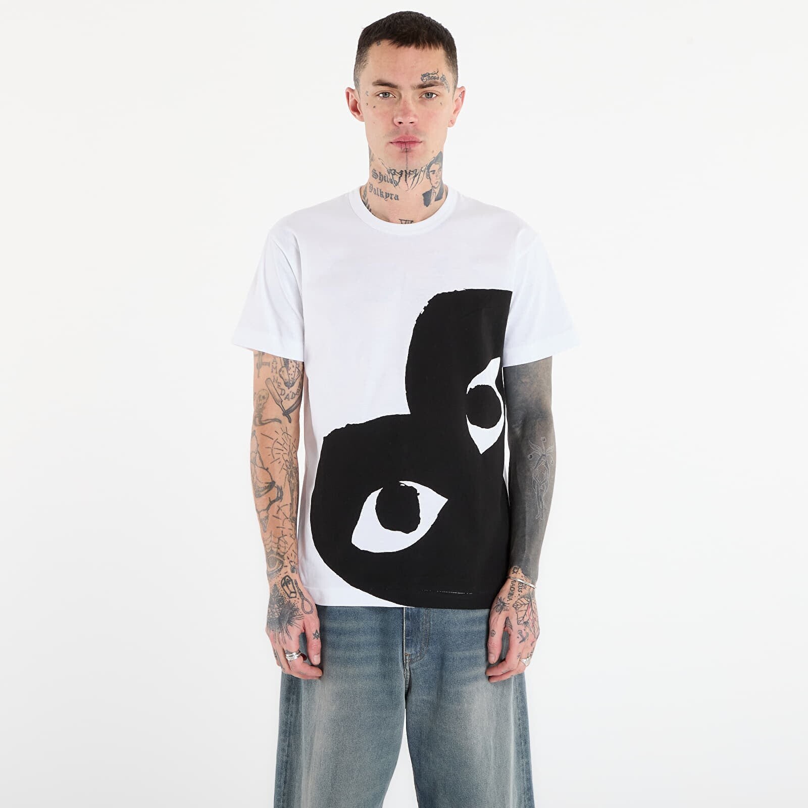Tričko Comme des Garçons PLAY Black Heart Tee White S