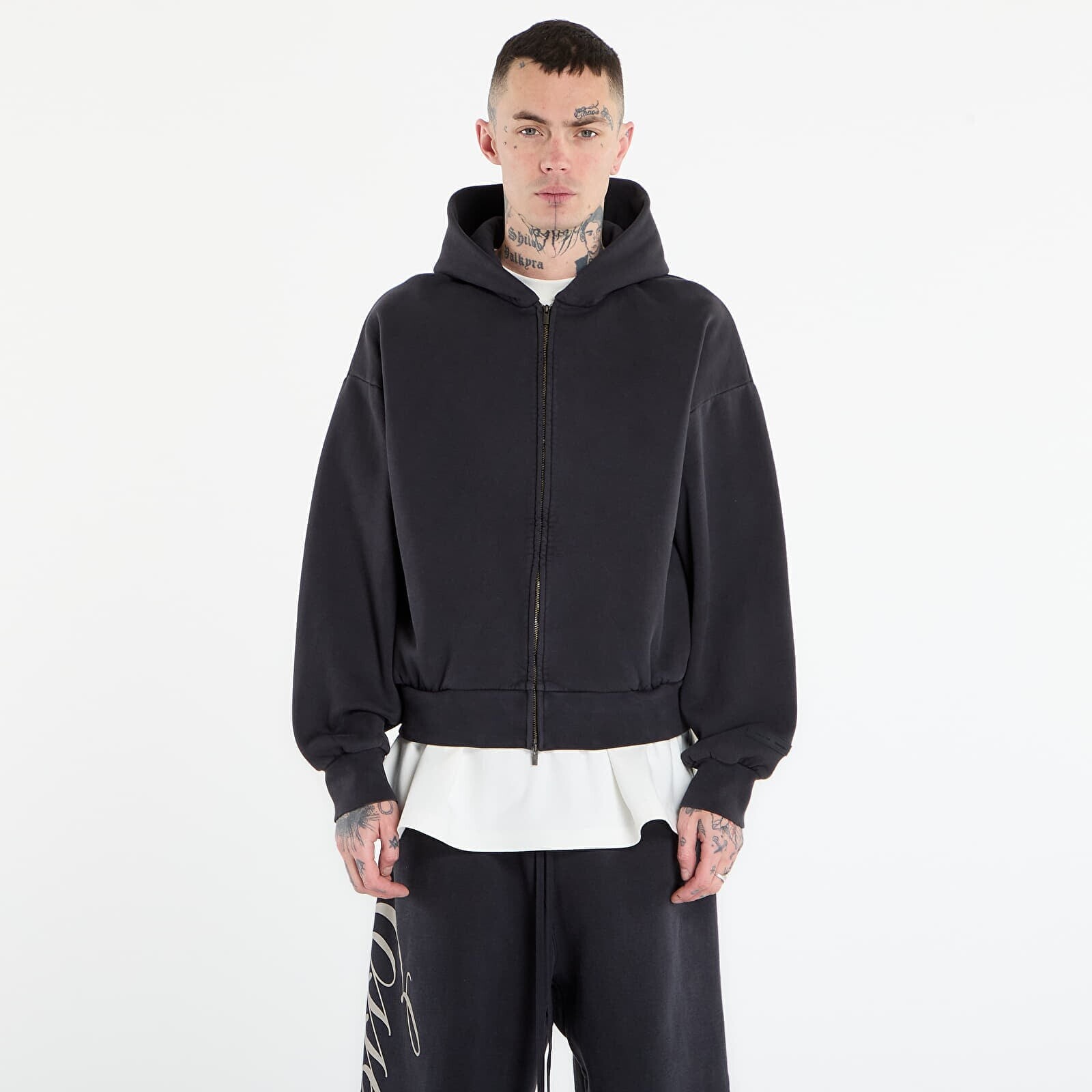 Mikina Fear of God Essentials Classic Full Zip Hoodie Vintage Black L