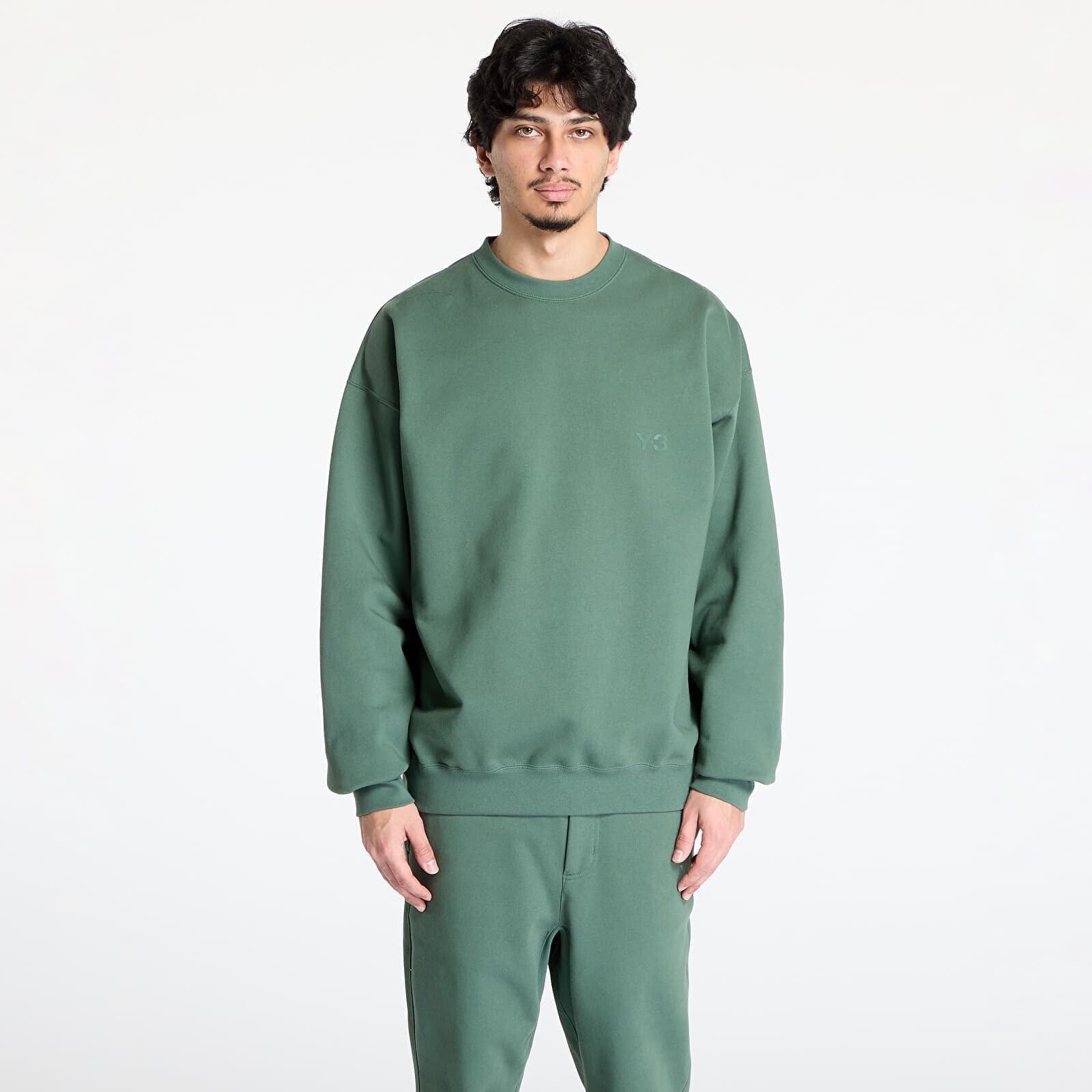 Mikina Y-3 French Terry Crew Sweatshirt UNISEX Green Oxide XL