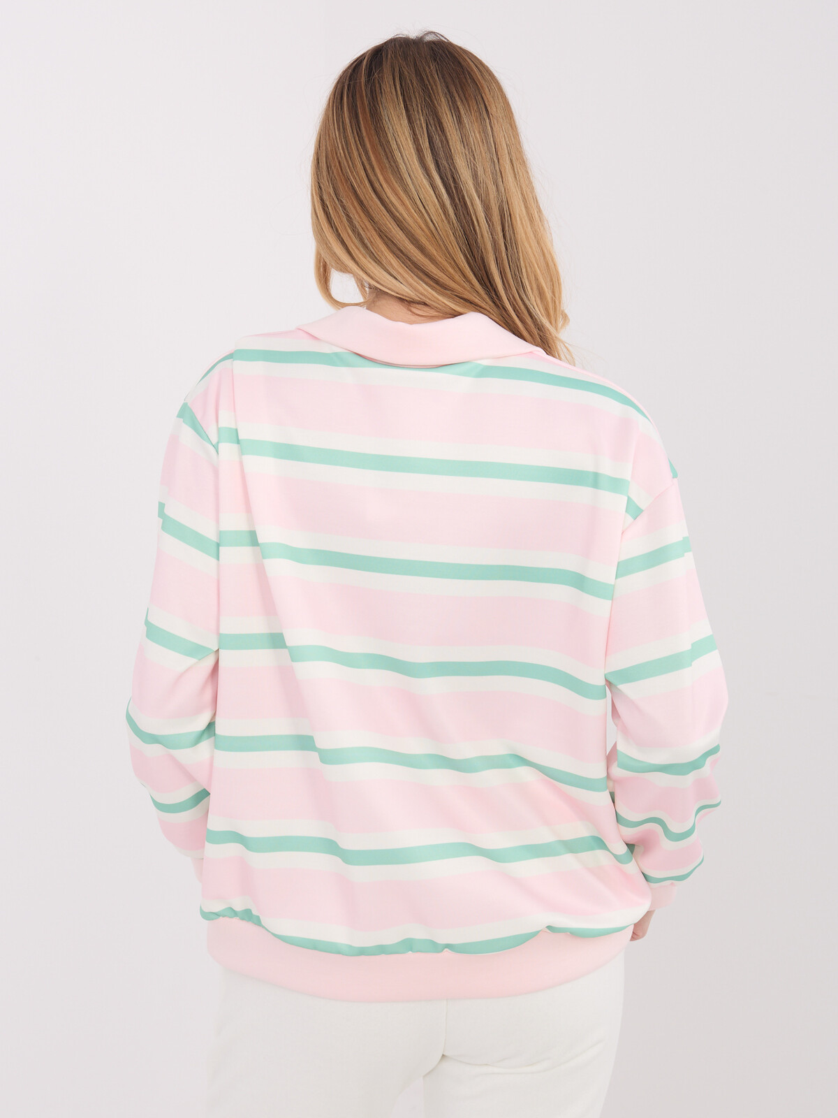 Ružová pruhovaná blúzka