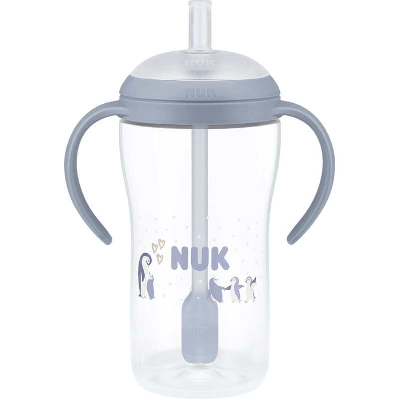 NUK Perfect Match Penguin fľaša s rúrkou 8m+ 260 ml