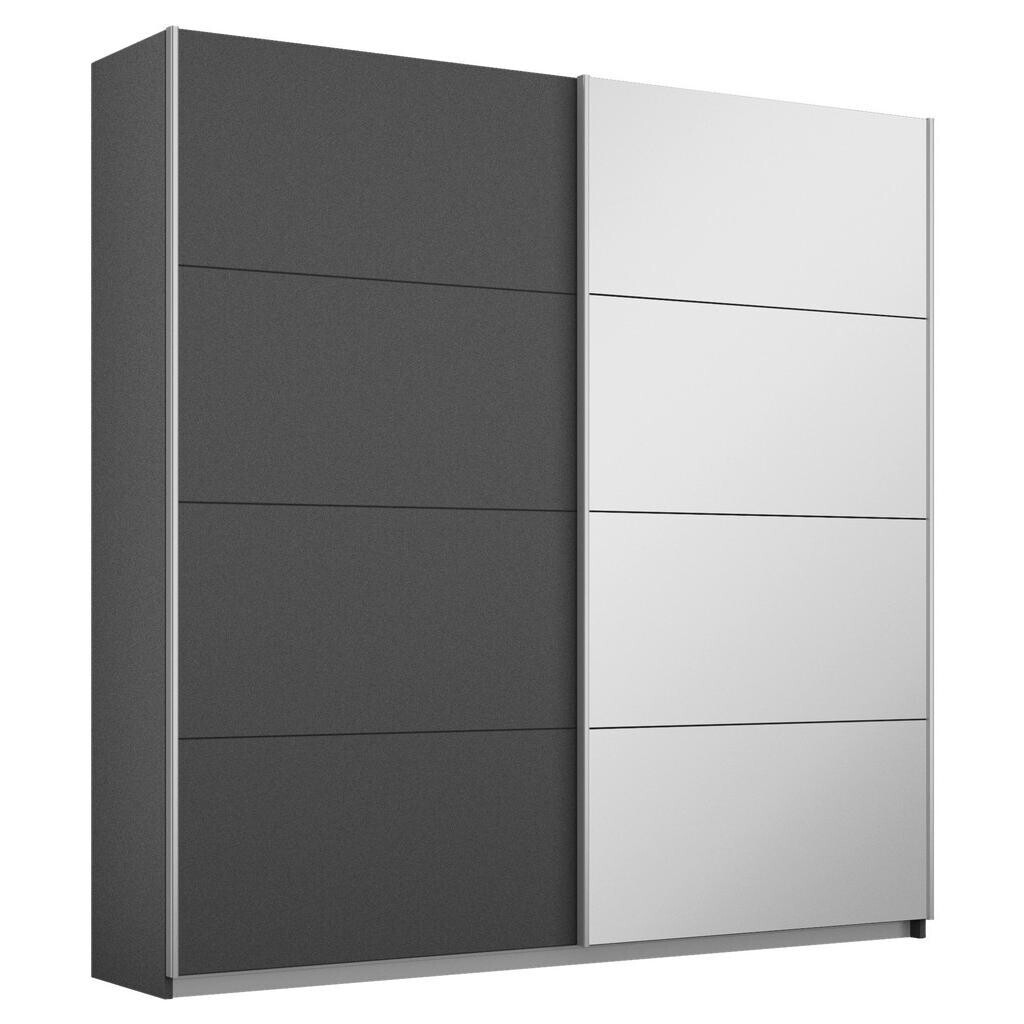 Rauch Möbel ŠAT. SKRIŇA S POSUV. DVERAMI, grafitová, strieborná, 181/197/61 cm