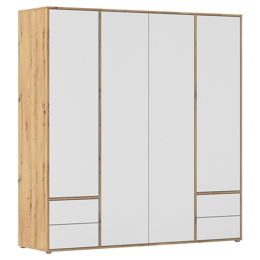 Rauch Möbel SKRIŇA S OTOČNÝMI DVERAMI, biela, dub artisan, 187/194/53 cm