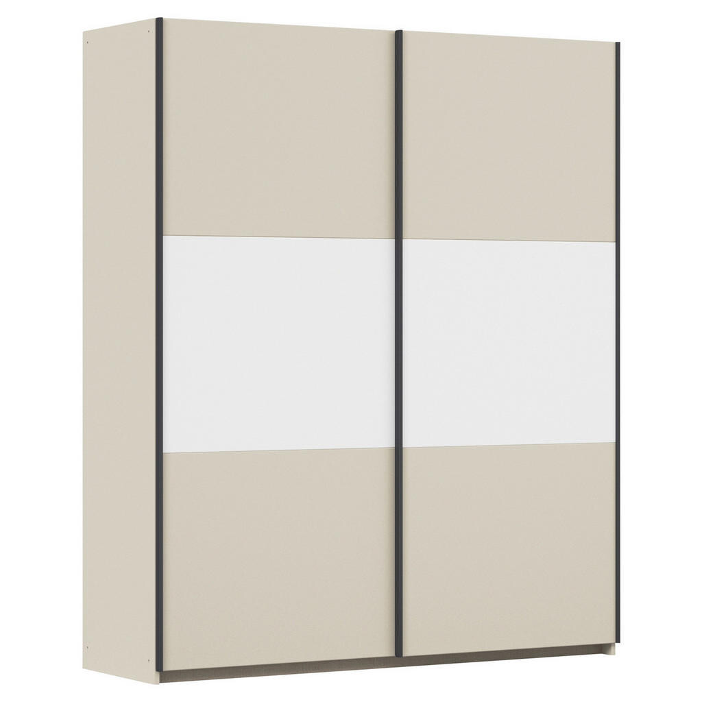 Rauch Möbel ŠAT. SKRIŇA S POSUV. DVERAMI, biela, hliníková, šampanská, 175/210/59 cm